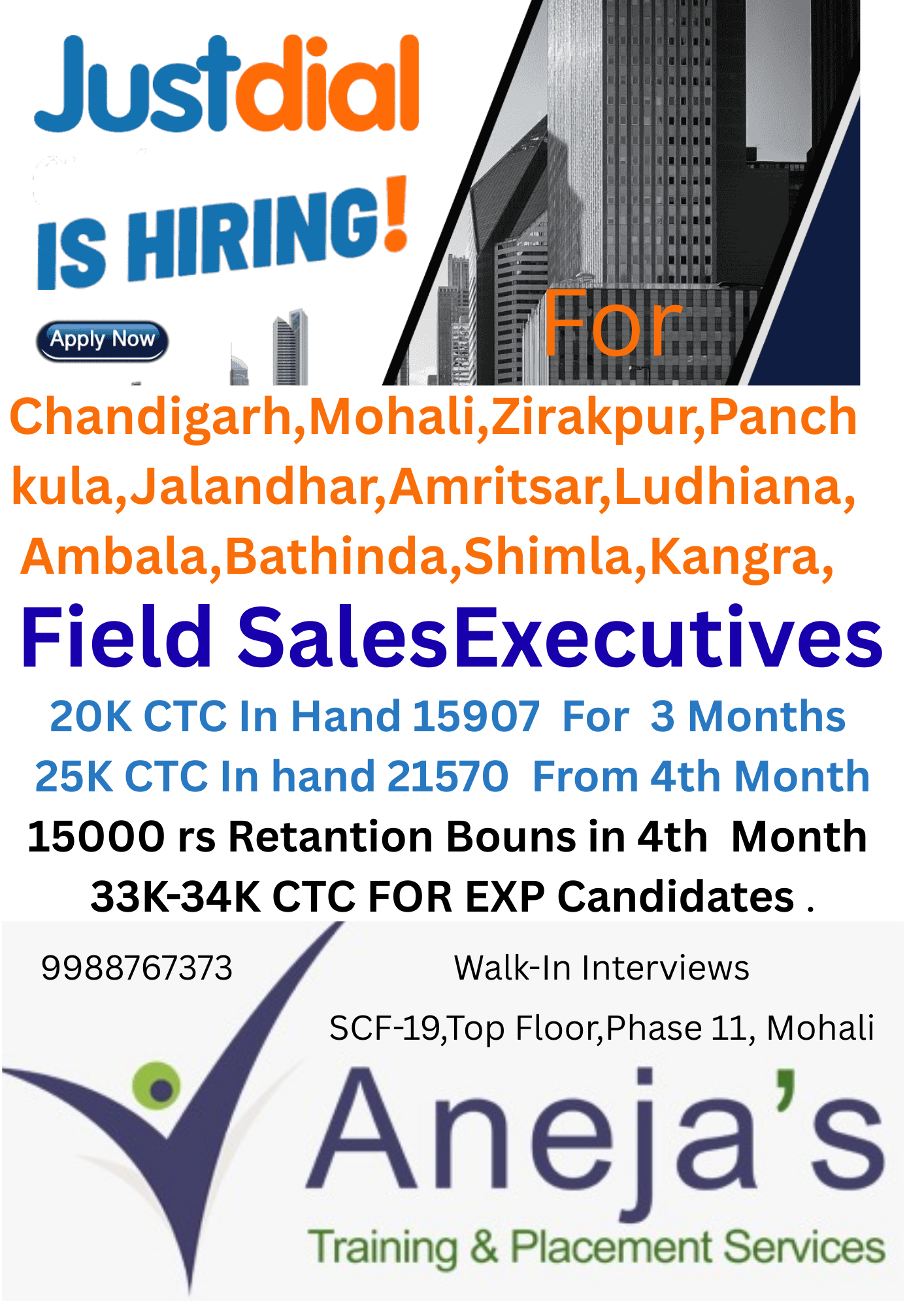 Justdial Fielsales Hiring